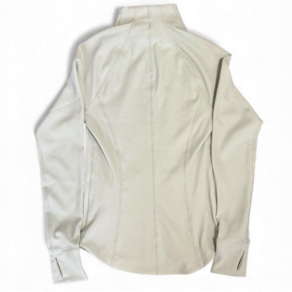 Athleta Salutation Ribbed Jacket II XS Gray Grey Zip-Up Stretch Activewear NWT - Picture 8 of 13
